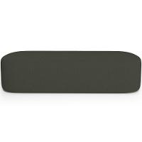 Cabeceira Cama Box King 195cm Lanna Com Puff Recamier Doha W01 Linho Verde Musgo - Lyam Decor - 2