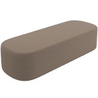 Cabeceira Cama Box King 195cm Lanna Com Puff Recamier Doha W01 Bouclê Bege - Lyam Decor - 6