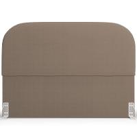 Cabeceira Cama Box King 195cm Lanna Com Puff Recamier Doha W01 Bouclê Bege - Lyam Decor - 8