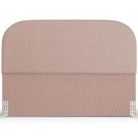 Cabeceira Cama Box Queen 160cm Lanna Com Puff Recamier Doha W01 Linho Rosê - Lyam Decor - 8