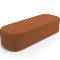 Cabeceira Cama Box King 195cm Lanna Com Puff Recamier Doha W01 Bouclê Terracota - Lyam Decor - 6