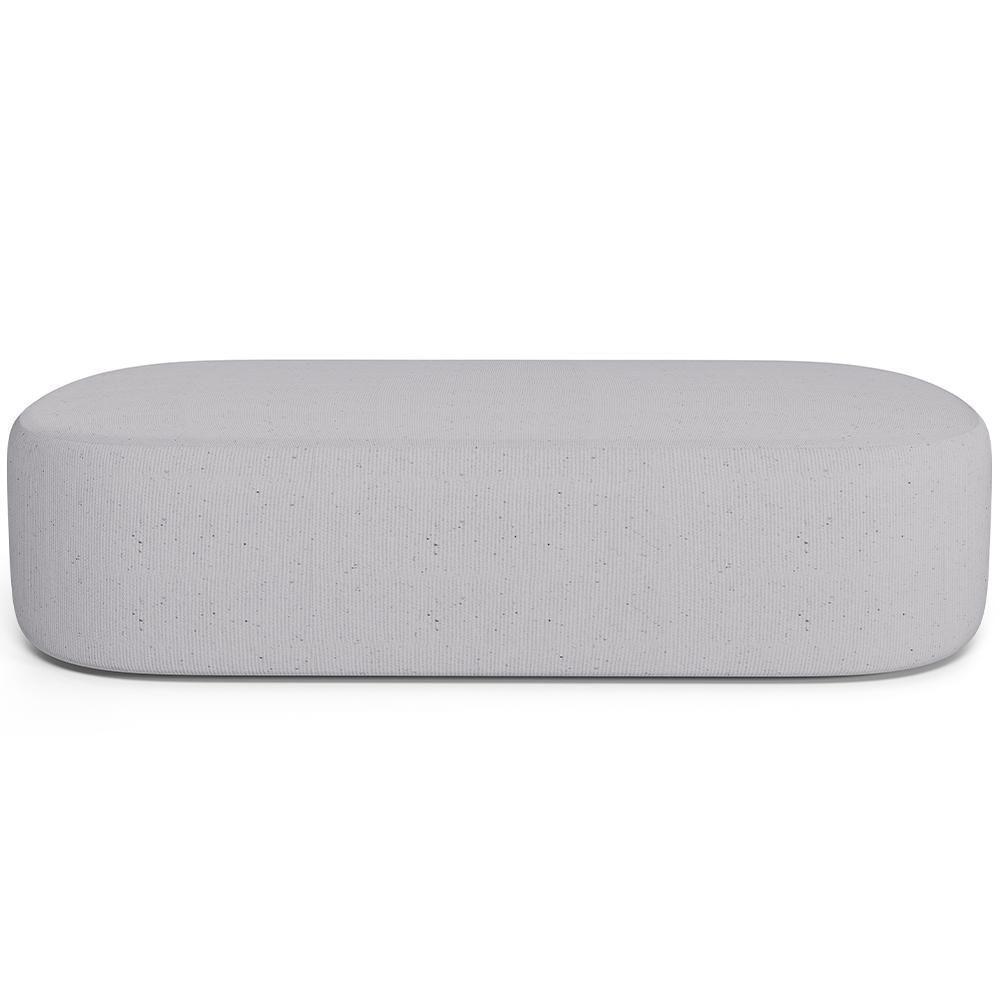 Cabeceira Cama Box Casal 140cm Lanna Com Puff Recamier Doha W01 Linho Cinza - Lyam Decor - 7