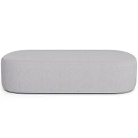 Cabeceira Cama Box Casal 140cm Lanna Com Puff Recamier Doha W01 Linho Cinza - Lyam Decor - 7