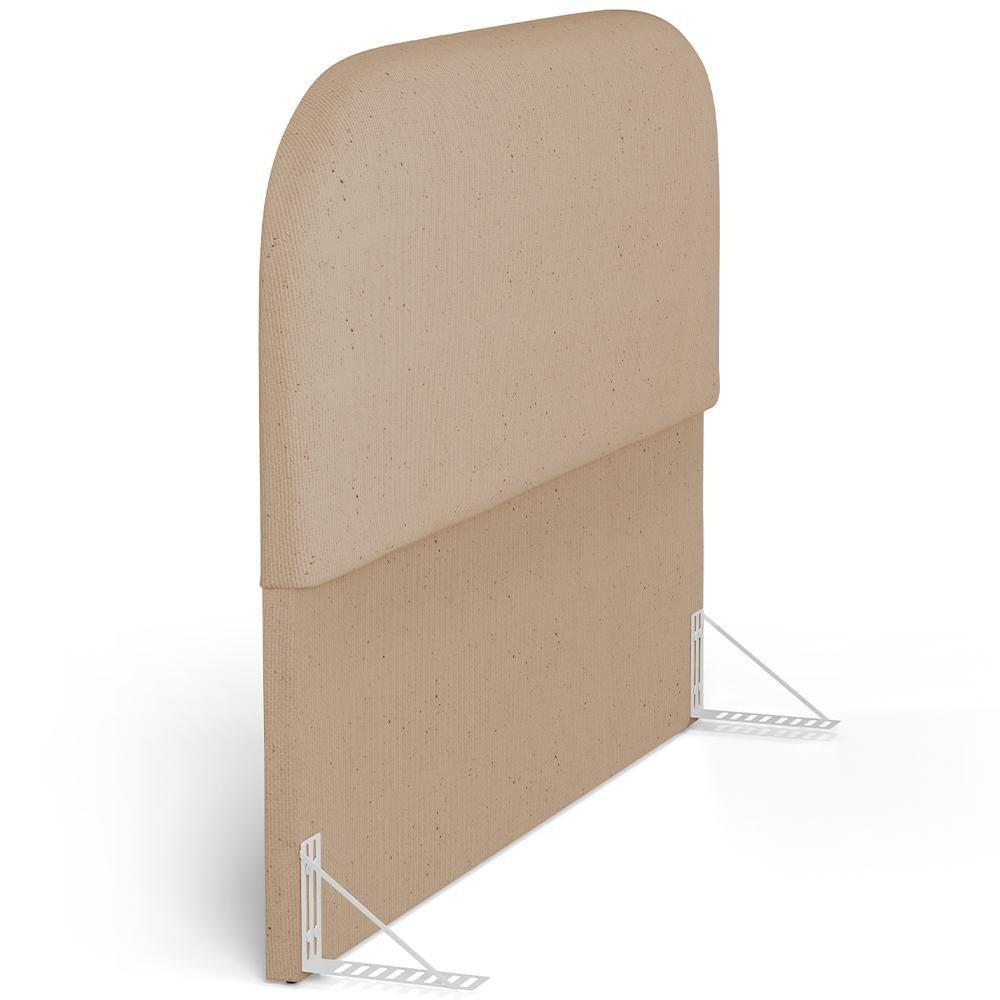 Cabeceira Cama Box Queen 160cm Orgânica Lanna W01 Linho Bege Escuro - Lyam Decor - 2