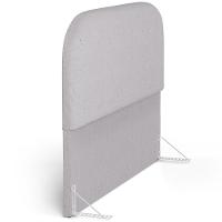 Cabeceira Cama Box King 195cm Lanna Com Puff Recamier Doha W01 Linho Cinza - Lyam Decor - 2