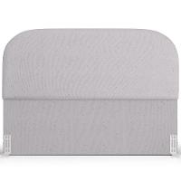 Cabeceira Cama Box King 195cm Lanna Com Puff Recamier Doha W01 Linho Cinza - Lyam Decor - 8