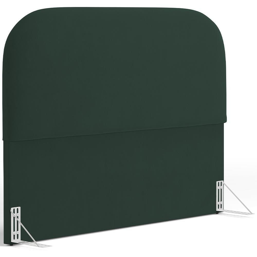 Cabeceira Cama Box Casal 140cm Orgânica Lanna W01 Suede Verde Musgo - Lyam Decor - 1
