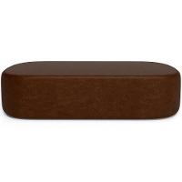 Cabeceira Cama Box Queen 160cm Lanna Com Puff Recamier Doha W01 Couríssimo Marrom - Lyam Decor - 5