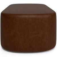 Cabeceira Cama Box Queen 160cm Lanna Com Puff Recamier Doha W01 Couríssimo Marrom - Lyam Decor - 9