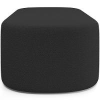 Cabeceira Cama Box Queen 160cm Lanna Com Puff Recamier Doha W01 Bouclê Preto - Lyam Decor - 6