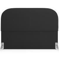 Cabeceira Cama Box Queen 160cm Lanna Com Puff Recamier Doha W01 Bouclê Preto - Lyam Decor - 8