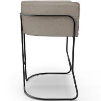 Kit 02 Banquetas Baixa Base De Aço Preto Betina D02 Linho Bege D-463 - Lyam Decor - 2