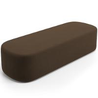 Cabeceira Cama Box King 195cm Lanna Com Puff Recamier Doha W01 Suede Marrom - Lyam Decor - 6