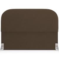 Cabeceira Cama Box King 195cm Lanna Com Puff Recamier Doha W01 Suede Marrom - Lyam Decor - 8