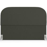 Cabeceira Cama Box Queen 160cm Lanna Com Puff Recamier Doha W01 Linho Verde Musgo - Lyam Decor - 8