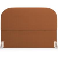 Cabeceira Cama Box Queen 160cm Lanna Com Puff Recamier Doha W01 Bouclê Terracota - Lyam Decor - 7