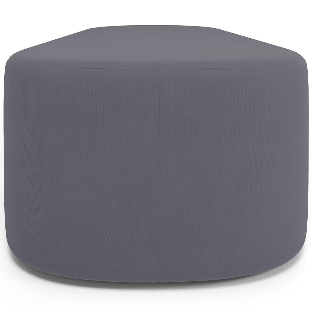 Cabeceira Cama Box Casal 140cm Lanna Com Puff Recamier Doha W01 Suede Cinza - Lyam Decor - 9