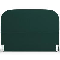 Cabeceira Cama Box Casal 140cm Lanna Com Puff Recamier Doha W01 Bouclê Verde - Lyam Decor - 8