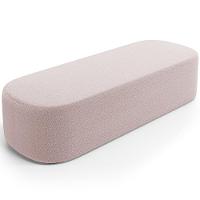 Cabeceira Cama Box Queen 160cm Lanna Com Puff Recamier Doha W01 Bouclê Rosê - Lyam Decor - 6