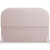 Cabeceira Cama Box Queen 160cm Lanna Com Puff Recamier Doha W01 Bouclê Rosê - Lyam Decor - 8