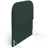 Cabeceira Cama Box Casal 140cm Lanna Com Puff Recamier Doha W01 Suede Verde Musgo - Lyam Decor - 2