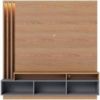 Estante Painel Para Tv 65 Pol Com Led Alencar C04 Freijó Cinza Fosco - Lyam Decor - 1