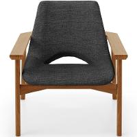 Kit 02 Poltronas Decorativa Para Sala De Estar Living Base Madeira Becker L02 Linho Cinza Escuro - Lyam Decor - 5