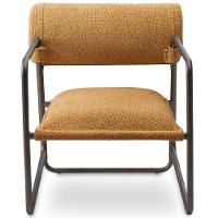 Kit 02 Poltronas Decorativa Sala Living Base Aço Titânio Volvere C06 Prime Bouclê Mostarda - Lyam Decor - 6