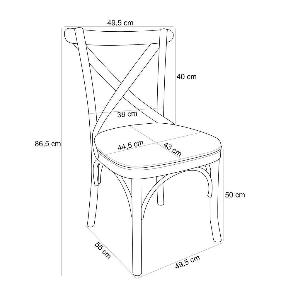 Cadeira Para Sala De Jantar E Estar Living Estofada ávila L02 Linho Cinza Escuro - Lyam - 4