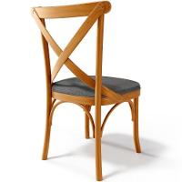 Cadeira Para Sala De Jantar E Estar Living Estofada ávila L02 Linho Cinza Escuro - Lyam - 2