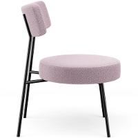 Kit 02 Poltronas Decorativas Para Sala De Estar Base Fixa Londres L02 Bouclê Rosê - Lyam - 2