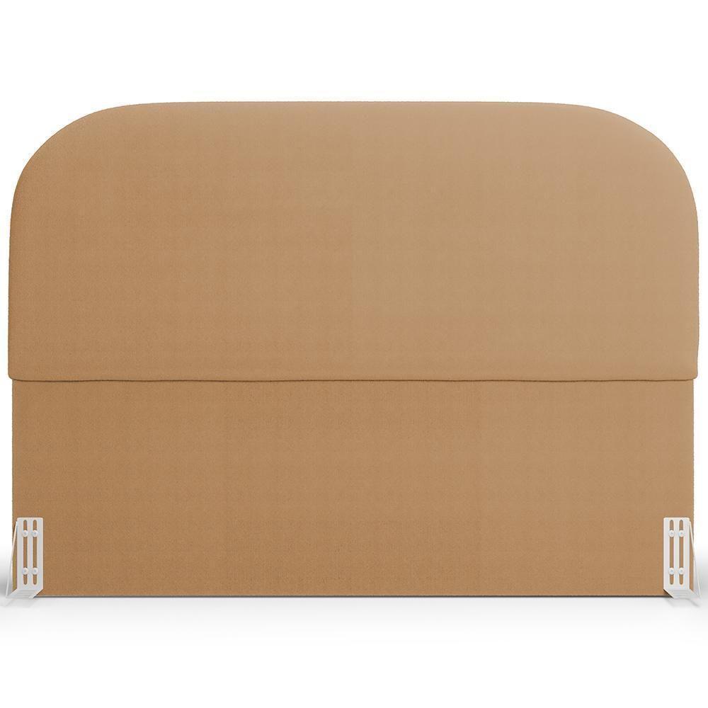 Cabeceira Cama Box Queen 160cm Orgânica Lanna W01 Bouclê Mostarda - Lyam Decor - 5
