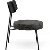 Kit 02 Poltronas Decorativas Para Sala De Estar Base Fixa Londres L02 Couríssimo Preto Linho Chumbo - Lyam - 2