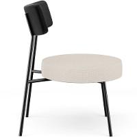 Kit 02 Poltronas Decorativas Para Sala De Estar Base Fixa Londres L02 Couríssimo Preto Linho Cru - Lyam - 2