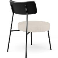 Kit 02 Poltronas Decorativas Para Sala De Estar Base Fixa Londres L02 Couríssimo Preto Linho Cru - Lyam - 5