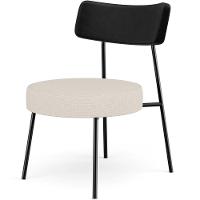 Kit 02 Poltronas Decorativas Para Sala De Estar Base Fixa Londres L02 Couríssimo Preto Linho Cru - Lyam - 6