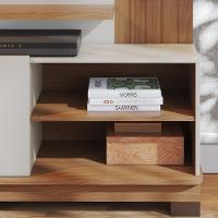 Estante Painel Para Tv 65 Pol 152cm Mayer C04 Off White Matte Freijó - Lyam Decor - 8