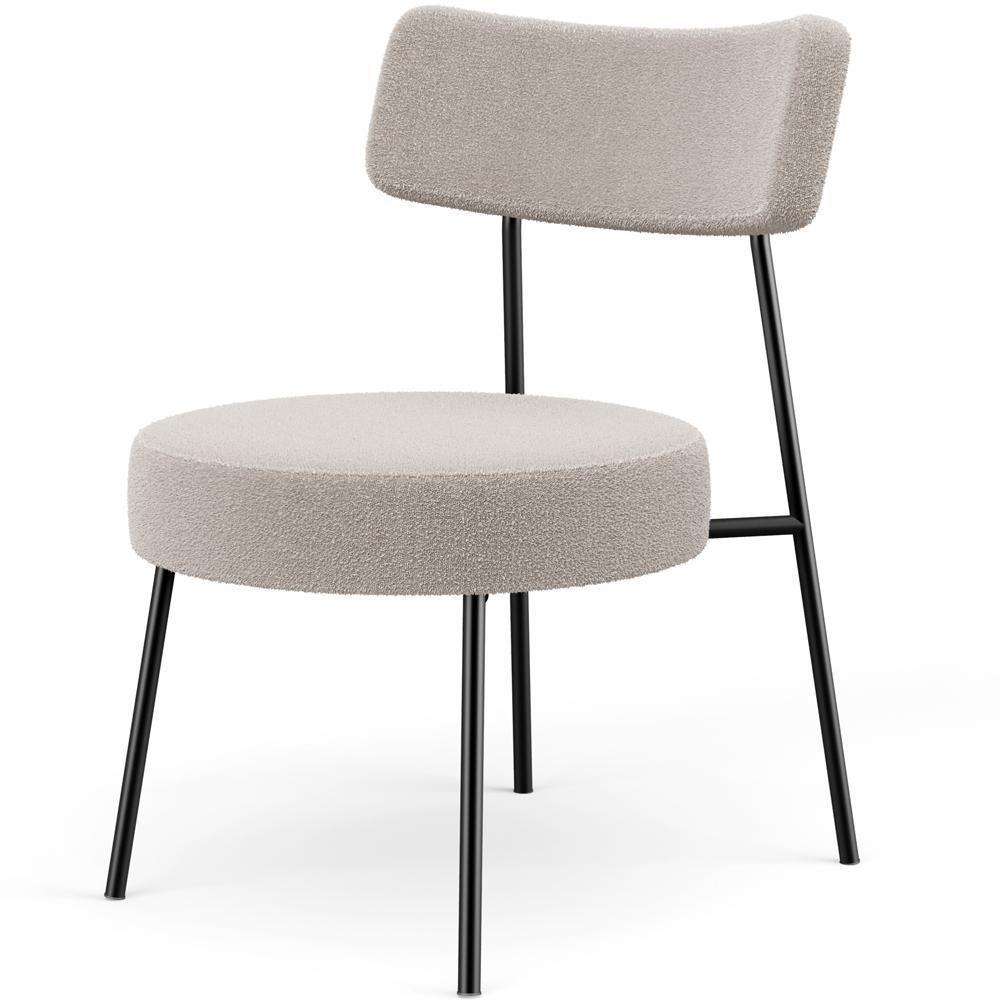 Kit 02 Poltronas Decorativas Para Sala De Estar Base Fixa Londres L02 Bouclê Bege - Lyam - 4