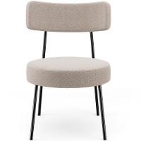 Kit 02 Poltronas Decorativas Para Sala De Estar Base Fixa Londres L02 Bouclê Bege - Lyam - 7