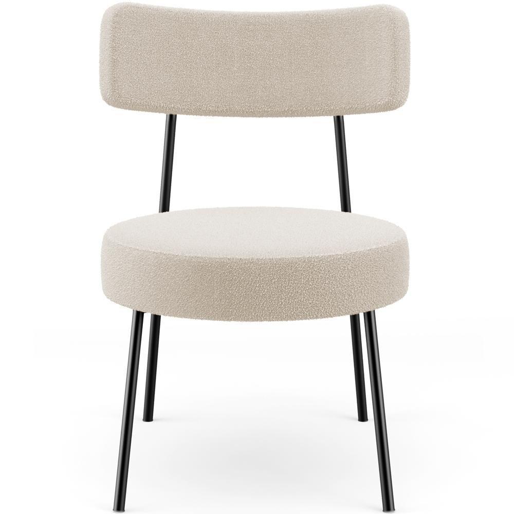 Kit 02 Poltronas Decorativas Para Sala De Estar Base Fixa Londres L02 Bouclê Creme - Lyam - 3