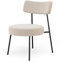 Kit 02 Poltronas Decorativas Para Sala De Estar Base Fixa Londres L02 Bouclê Creme - Lyam - 6