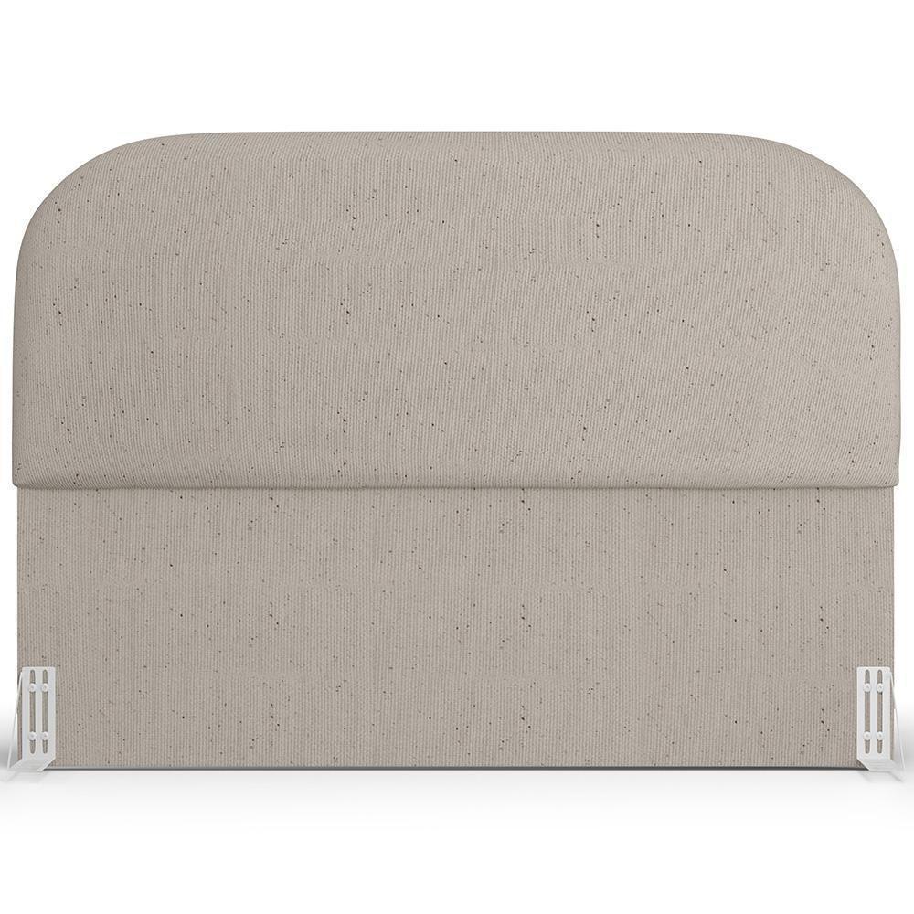 Cabeceira Cama Box Queen 160cm Lanna Com Puff Recamier Doha W01 Linho Bege - Lyam Decor - 8