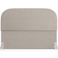 Cabeceira Cama Box Queen 160cm Lanna Com Puff Recamier Doha W01 Linho Bege - Lyam Decor - 8