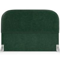 Cabeceira Cama Box King 195cm Lanna Com Puff Recamier Doha W01 Couríssimo Verde - Lyam Decor - 6