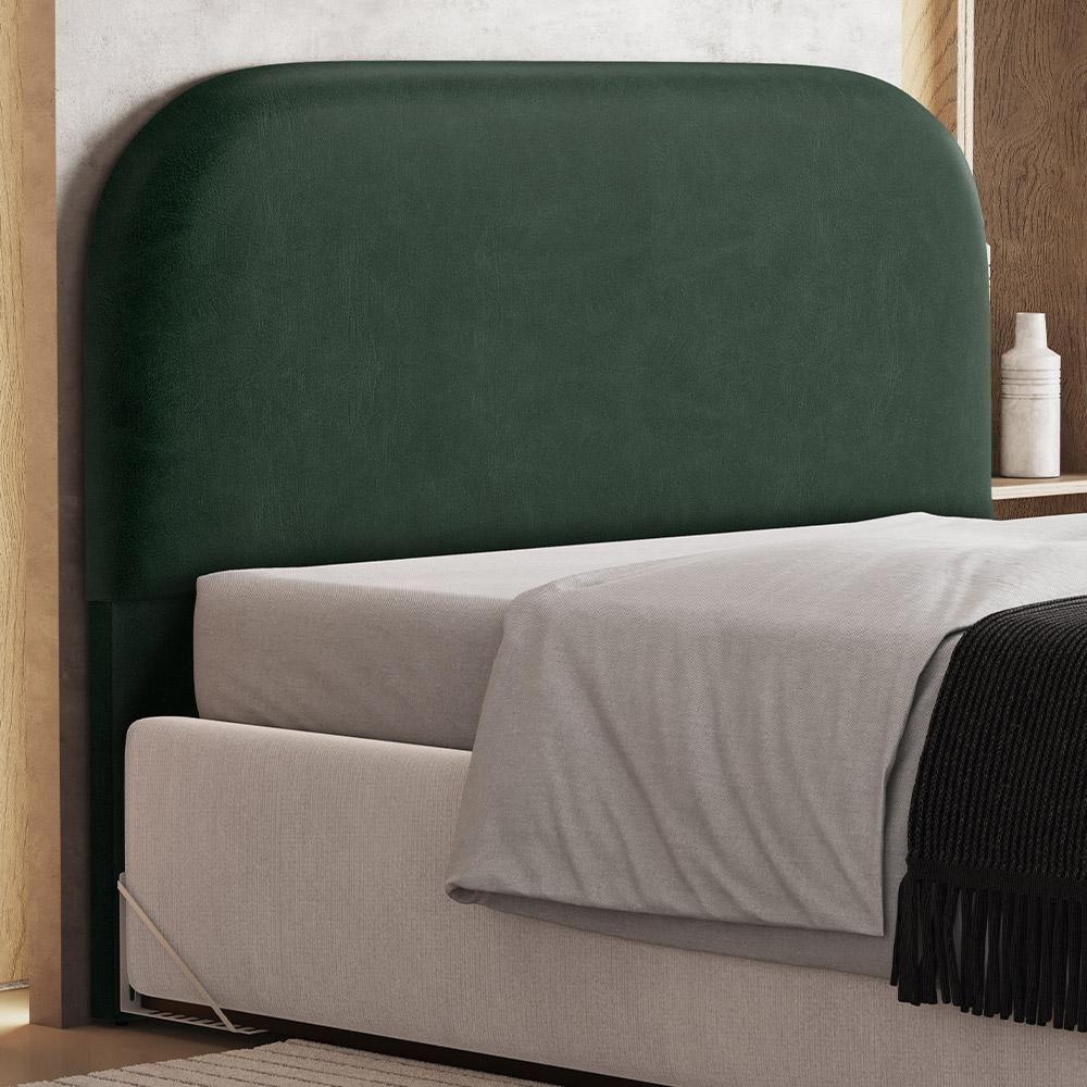 Cabeceira Cama Box King 195cm Orgânica Lanna W01 Couríssimo Verde - Lyam Decor - 6