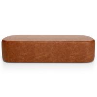 Cabeceira Cama Box King 195cm Lanna Com Puff Recamier Doha W01 Couríssimo Camel - Lyam Decor - 8