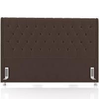 Cabeceira Cama Box King 195cm Estofada Frizza P05 Veludo Marrom - Lyam Decor - 5