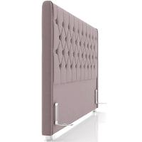 Cabeceira Cama Box Queen 160cm Estofada Frizza P05 Veludo Rosê - Lyam Decor - 2