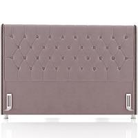 Cabeceira Cama Box Queen 160cm Estofada Frizza P05 Veludo Rosê - Lyam Decor - 5