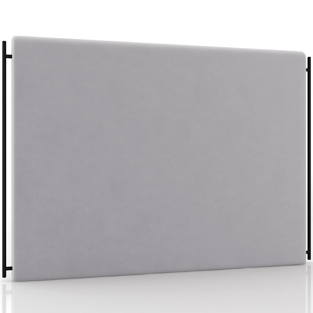 Cabeceira Cama Box Casal 140cm Estofada Goya P05 Veludo Cinza - Lyam Decor - 1